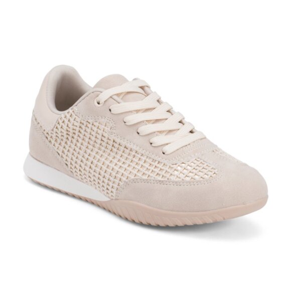 NICOLE MILLER Phi Low Profile Trainers Beige Multi - Picture 1 of 2